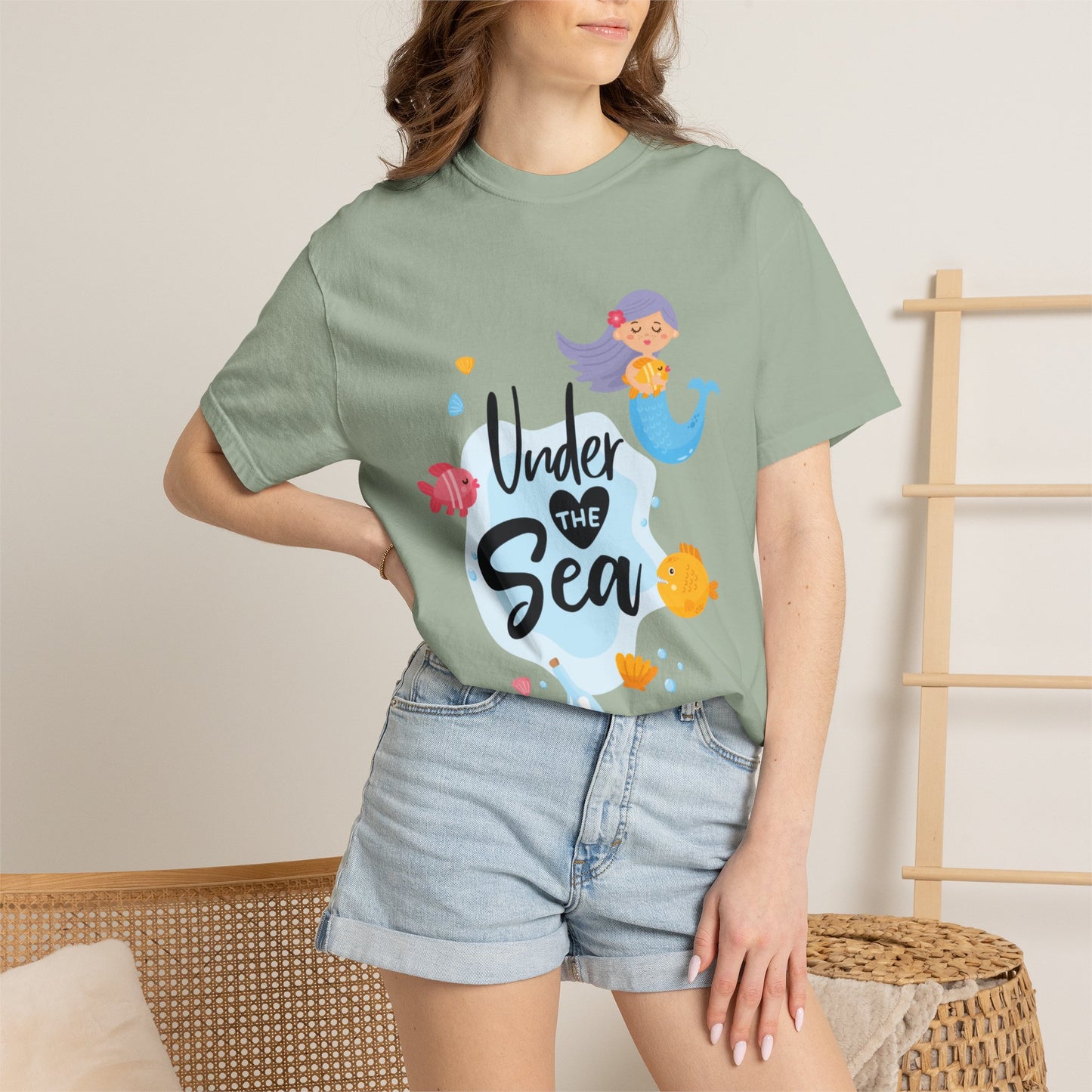 Under The Sea Oceanic Enchantment Tee Marine Life Wonders Unseen Depths Unisex Heavy Cotton T-Shirt