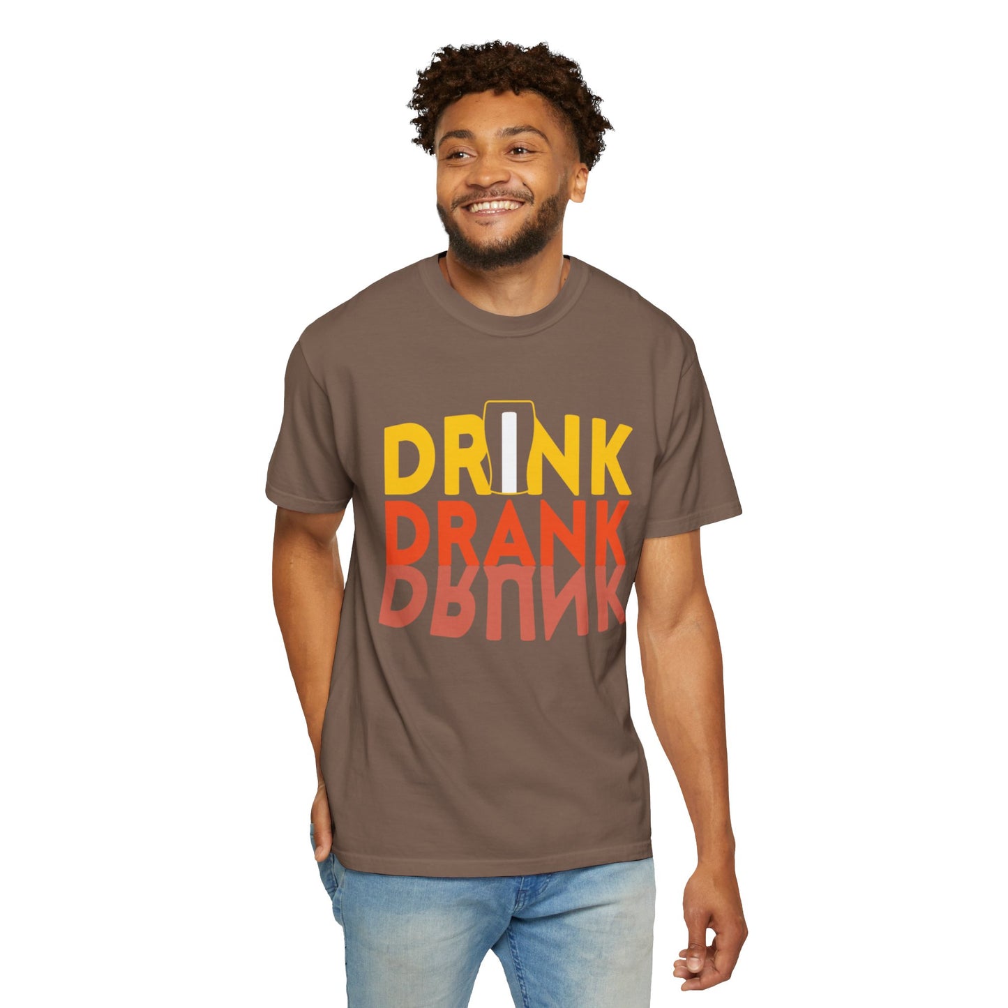 Funny Drink Drank Drunk Want To Drink Beer sarcastic Beer Glass Sip & Smile Unisex Heavy Cotton T-Shirt