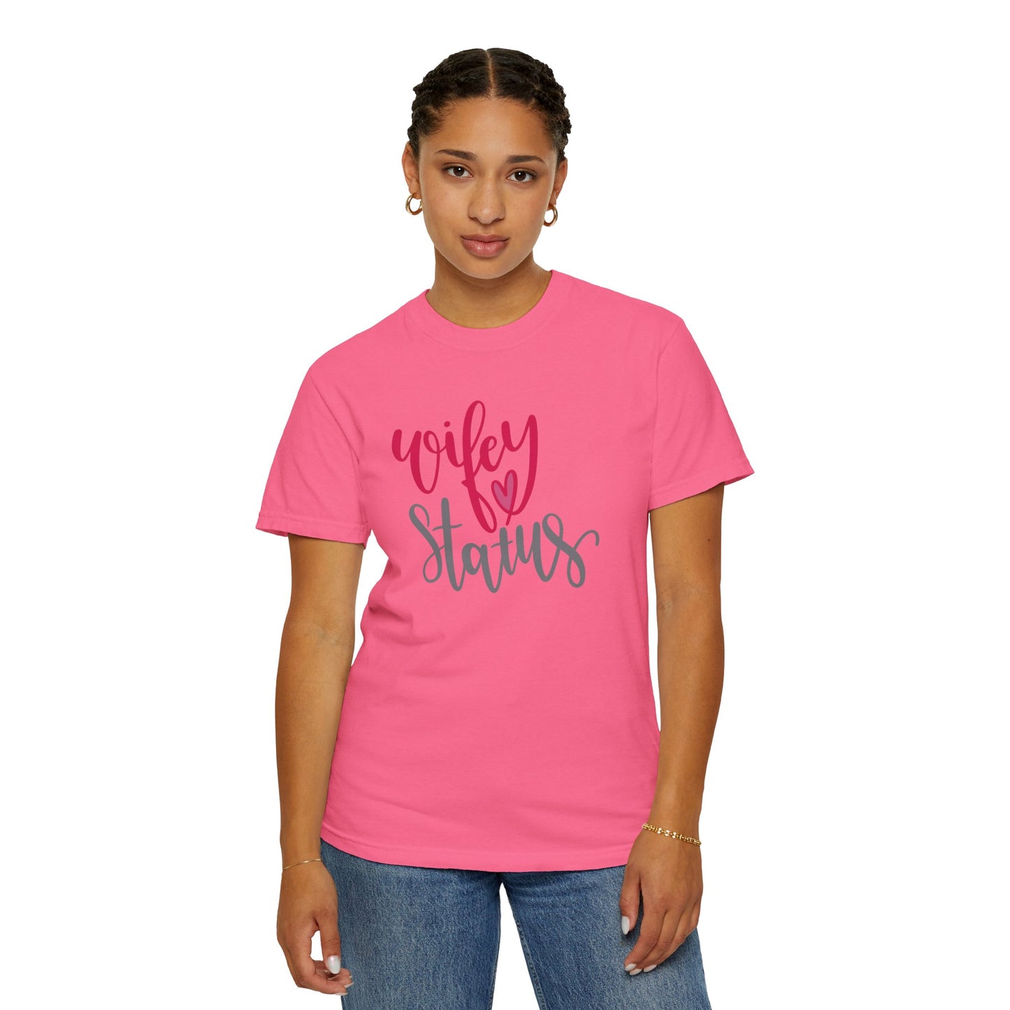 Wifey Status Loyal Tee Fun-loving Elegant Captivating Graceful Amazing Unisex Heavy Cotton T-Shirt