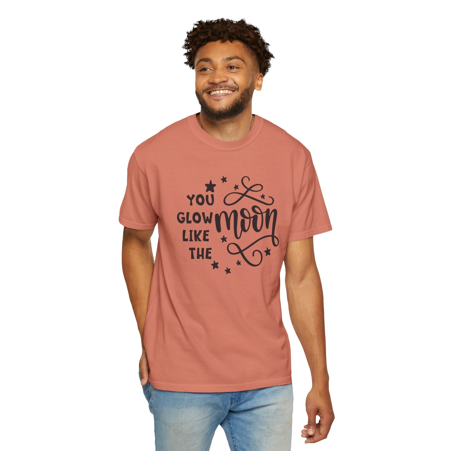 You Glow Like The Moon Inner Beauty Fashion Tee Body Positivity Wellness Forever Young Healthy lifestyle Unisex Heavy Cotton T-Shirt