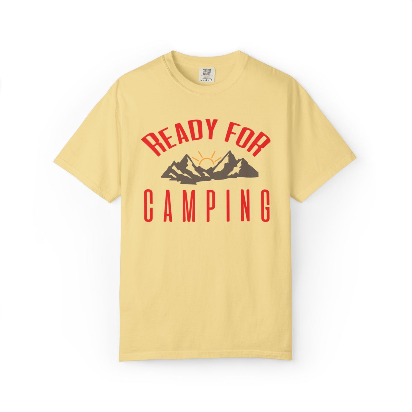 Ready For Camping Trendy Tee Adventure Mountain Hut Belays Ropes Fun Activities Bonfire Unisex Heavy Cotton T-Shirt