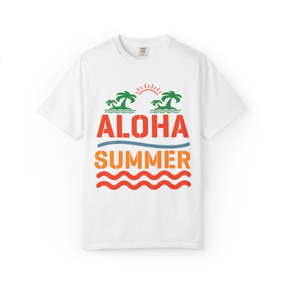 Exciting Aloha Summer Sunshine Beach Days White Sand Summer Camp Vacation Mode Sunny Days Unisex Heavy Cotton T-Shirt