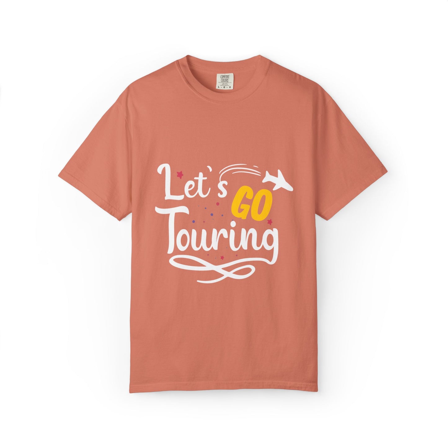 Let’s Go Touring Trendy Tee Travel Addict Exploring Adventurous Tour Lover Tourist Journey Unisex Heavy Cotton T-Shirt