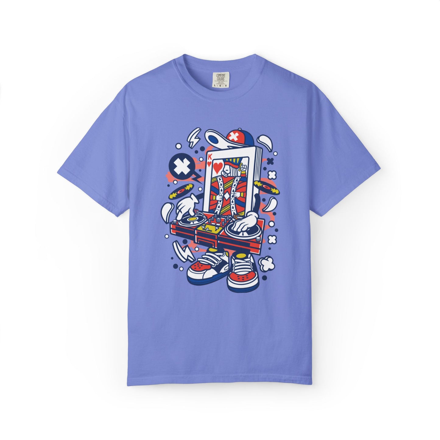 Dj King Play Card Hip Hop Vibes Trends Pop Visuals Tee Remixes Music Producer Unisex Heavy Cotton T-Shirt