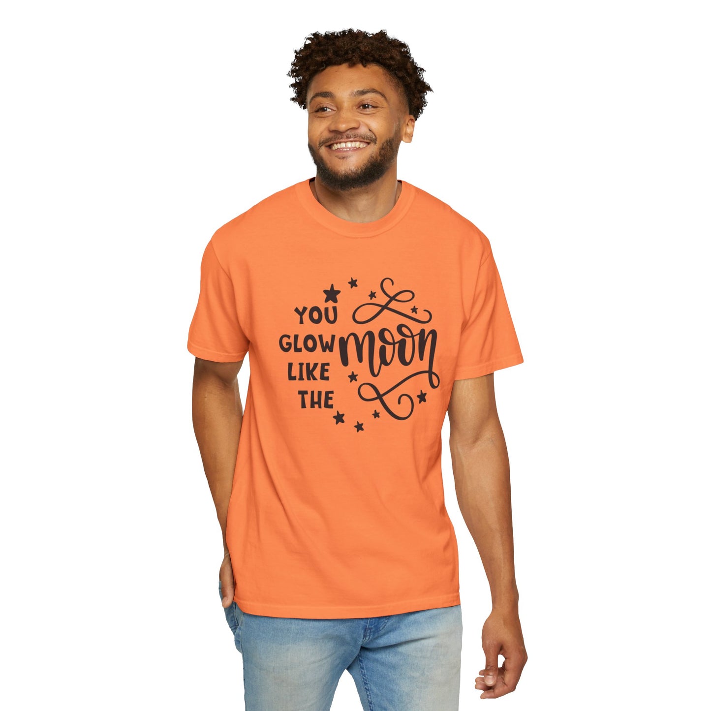 You Glow Like The Moon Inner Beauty Fashion Tee Body Positivity Wellness Forever Young Healthy lifestyle Unisex Heavy Cotton T-Shirt