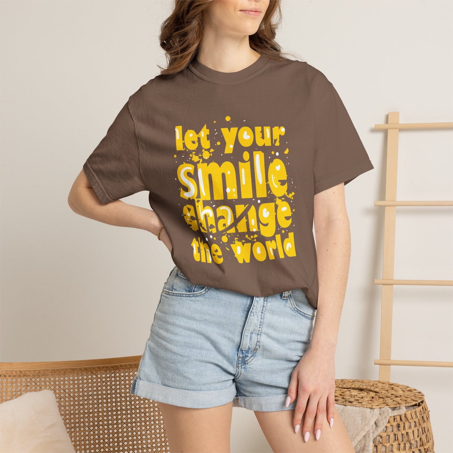 Let Your Smile Change The World Kindness Heartfelt Compliments Tee Thoughtful Gestures Love-Inspiration  Unisex Heavy Cotton T-Shirt