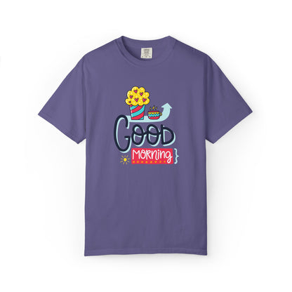 Good Morning Lazy Day Achiever Morning Champion Tee Daily Victory Sleep Defeated Unisex Heavy Cotton T-Shirt