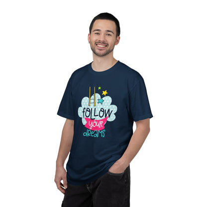 Follow Your Dreams Aspiration Determination Courage Night Wishes Unisex Heavy Cotton T-Shirt