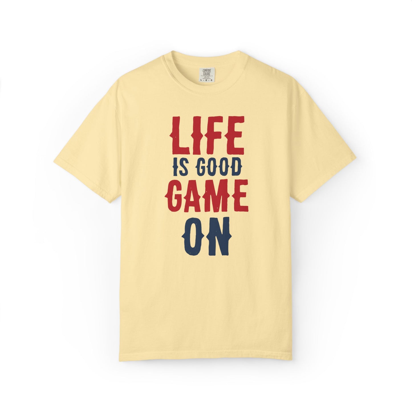 Life Is Good Game On Baseball Player Grand Slam Performers Tee Infield Magicians Batting Champions Unisex Heavy Cotton T-Shirt