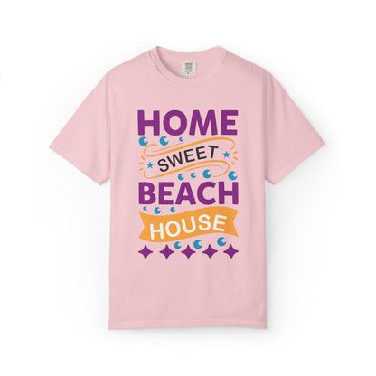 Enjoyable Home Sweet Beach House Beach Life Sun Sand Sea Seashells Sea Breeze Beach Sun Glasses  Unisex Heavy Cotton T-Shirt