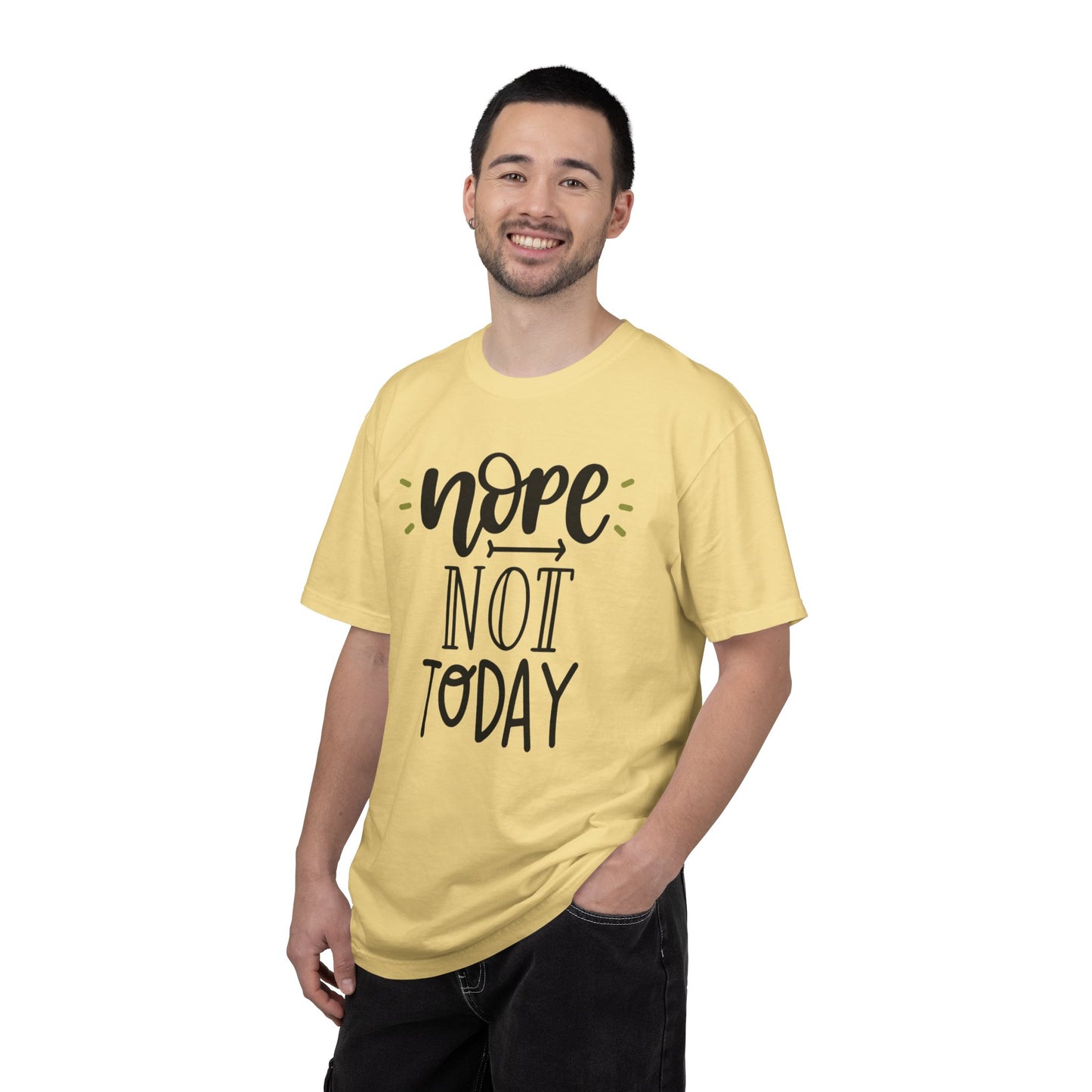 Nope Not Today Idle Moments Tee Cozy Living Contented Loafing Unisex Heavy Cotton T-Shirt