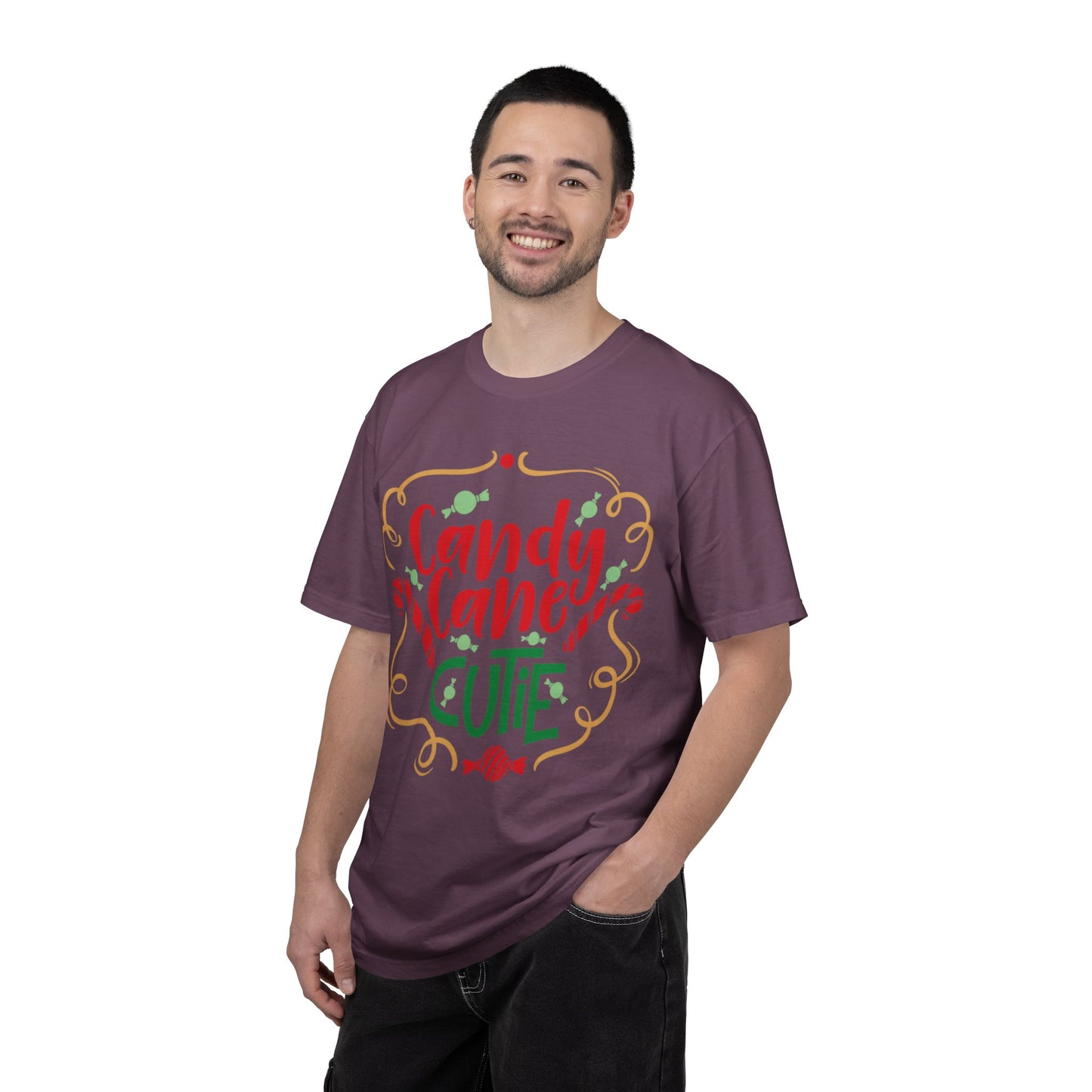 Candy Cane Cutie Enjoying Tee Tiny Helpers Jingle Bell Bling Festival Season Merry Christmas Unisex Heavy Cotton T-Shirt