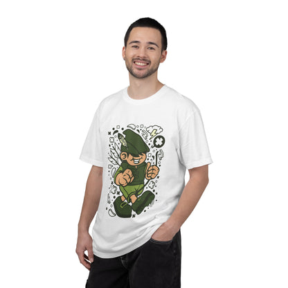 Rhino Robin Hood Folklore Mashup Tee Forest Guardian Adventure Story Fantasy Character Unisex Heavy Cotton T-Shirt