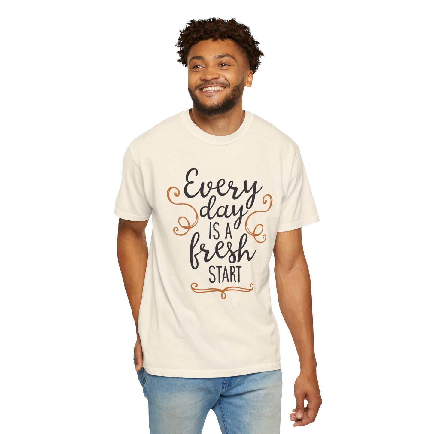 Every Day Is A Fresh Day Positivity Optimism Trendy Tee Mindset Gratitude Empathy Unisex Heavy Cotton T-Shirt