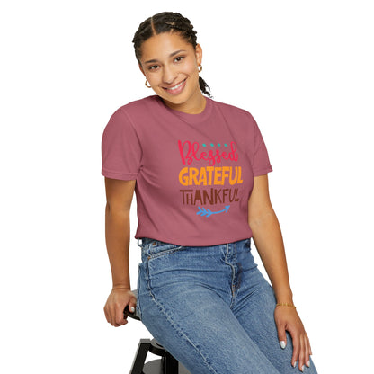 Blessed Grateful ThankfulAppreciate Everything Lovers Tee Positivity Self-Sufficiency Satisfaction Unisex Heavy Cotton T-Shirt