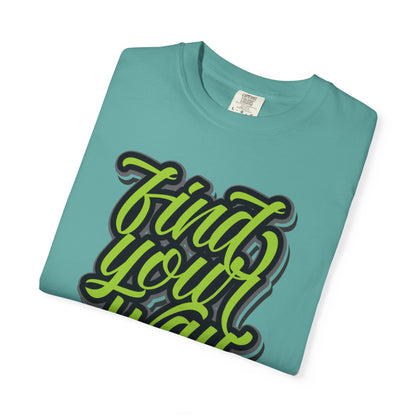 Find Your Way Direction Guidance Tee Exploration Adventure Destination Unisex Heavy Cotton T-Shirt