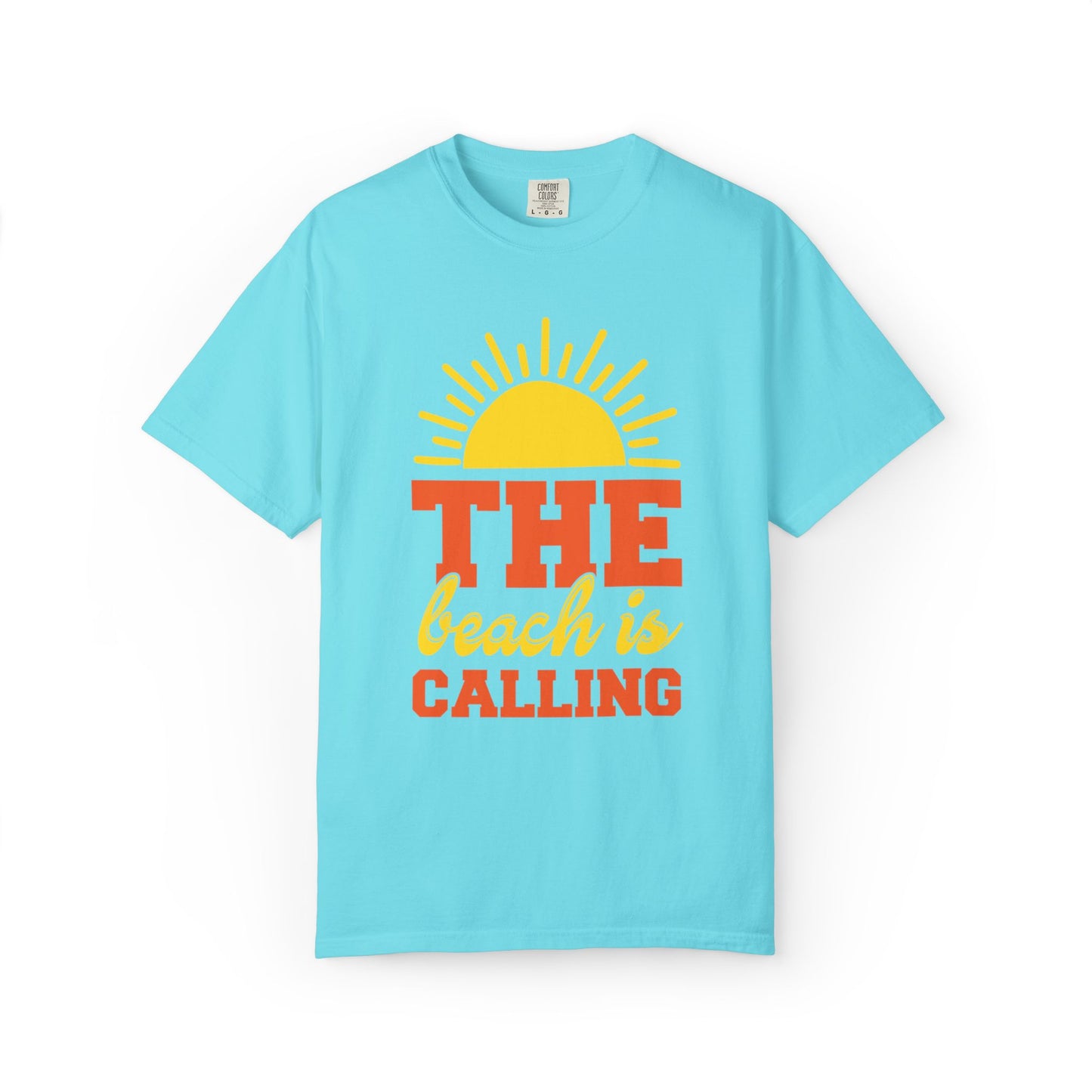 Enjoyable The Beach Is Calling Beach Life Sun Sand Sea Sun Kissed Sea Breeze Beach Sun Glasses Palm Trees Unisex Heavy Cotton T-Shirt