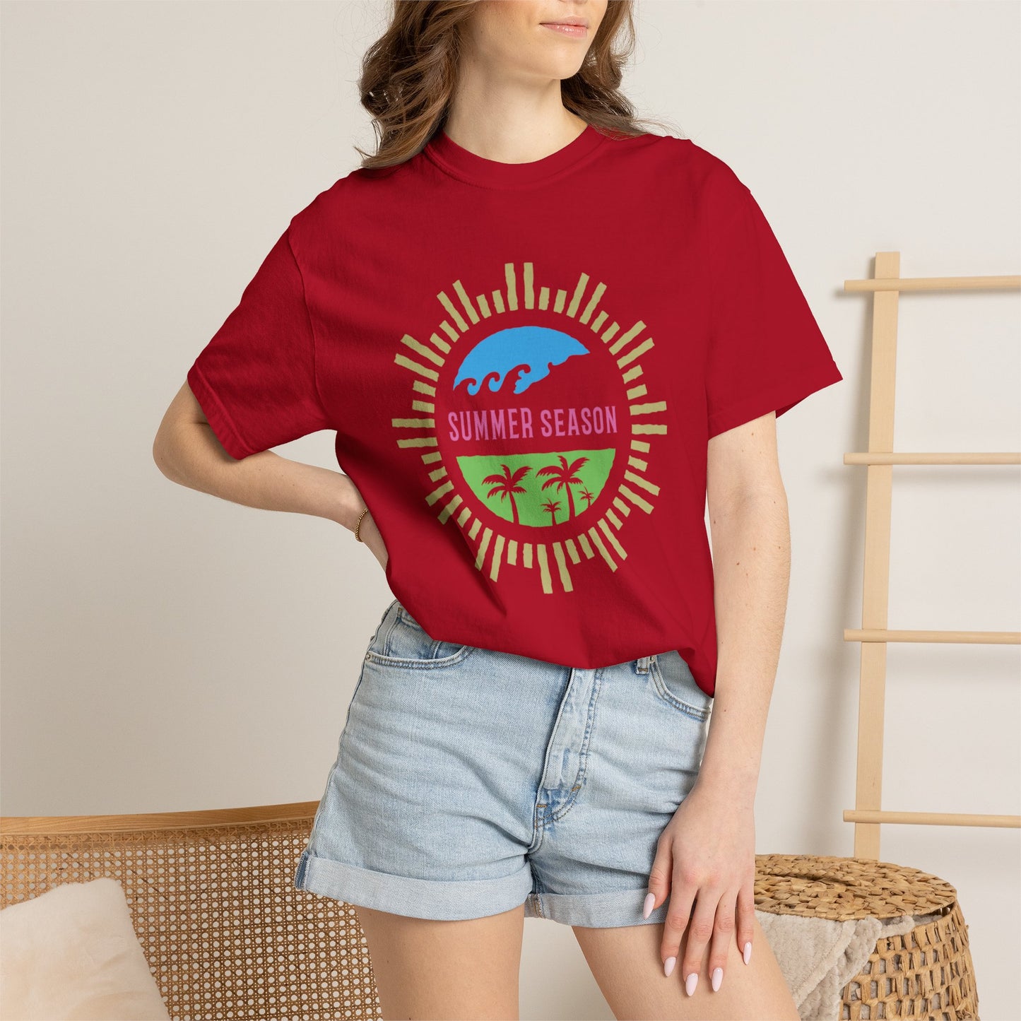 Summer Season Heat Long Days Cool Tee Unisex Heavy Cotton T-Shirt