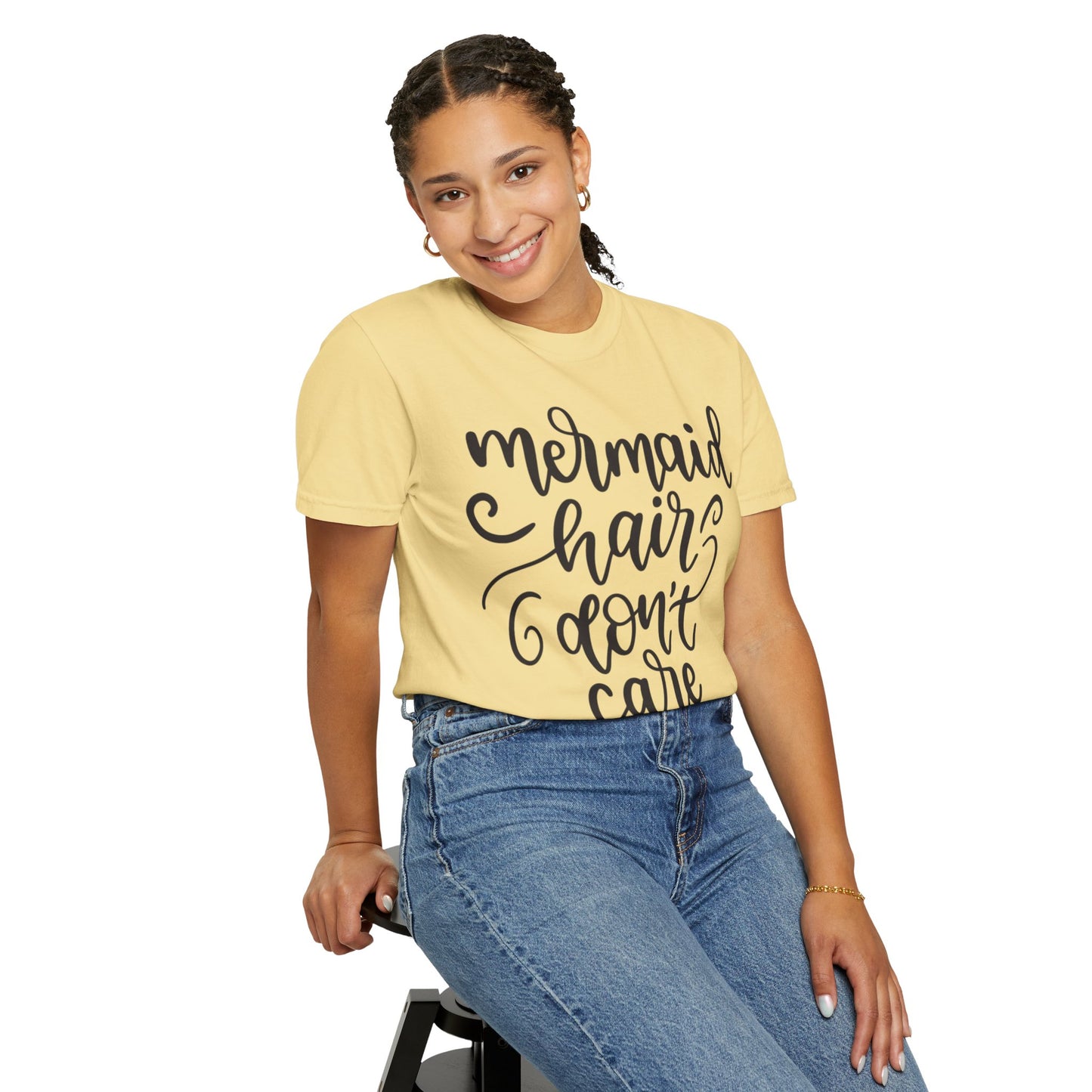 Mermaid Hair Don’t Care Heartwarming Lovely Tee Adorable Sweet Charismatic Underwater Beauty Ocean Guardians Unisex Heavy Cotton T-Shirt