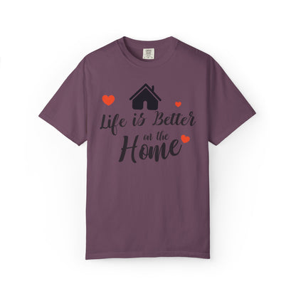 Life Is Better On The Home Peaceful Paradise Tee Cherished Space Heartfelt Haven Unisex Heavy Cotton T-Shirt