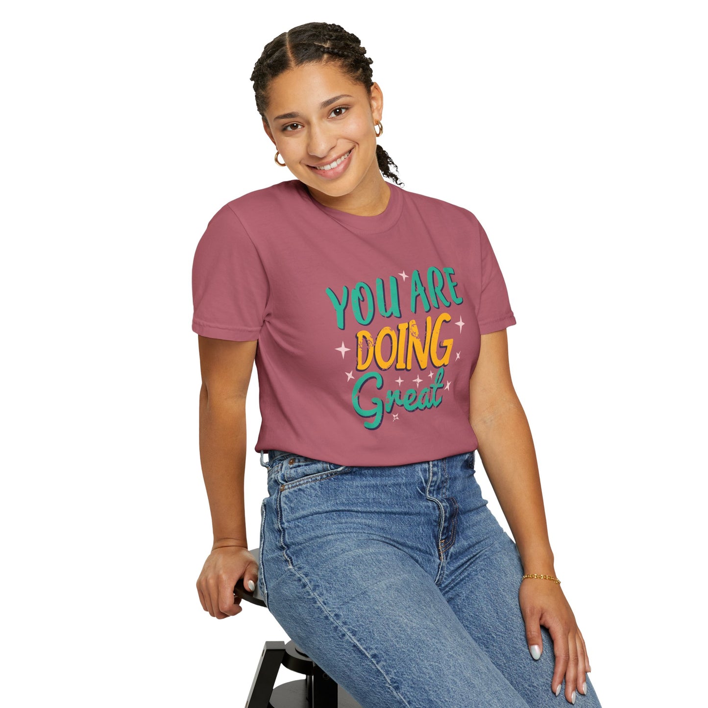 You Are Doing Great Trendy Tee Motivational Daily Reminder Supportive Dedication Positivity Keep It Up Unisex Heavy Cotton T-Shirt