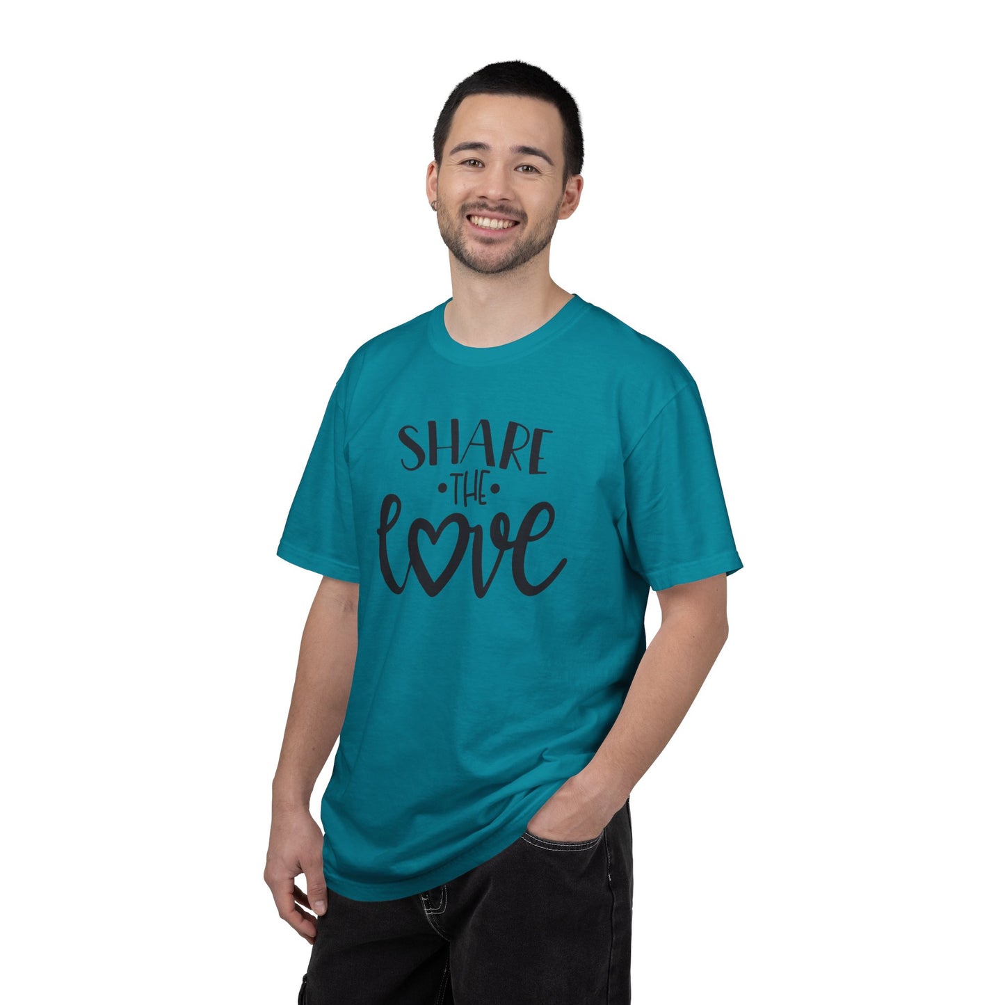 Share The Love Kindness Tee Compassion Empathy Support Community Affection Unisex Heavy Cotton T-Shirt
