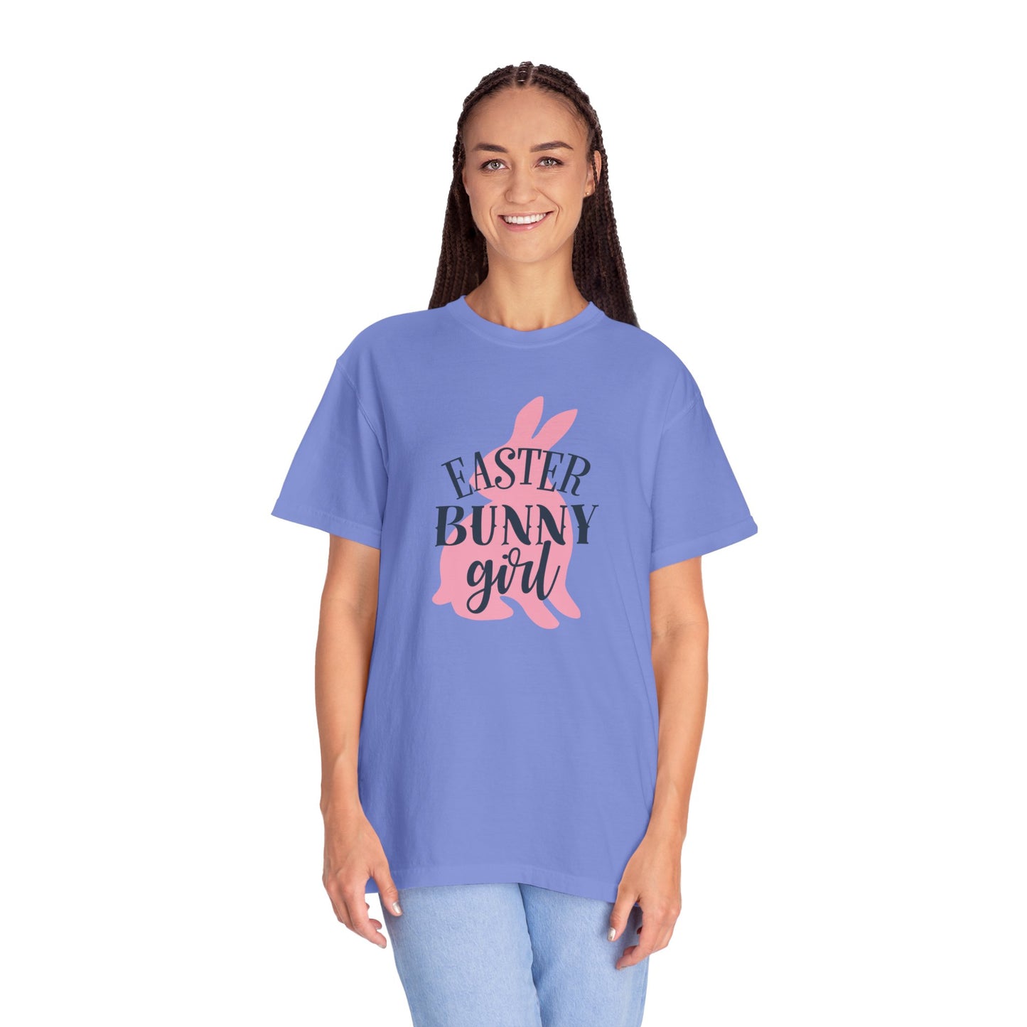 Easter Bunny Girl Holy Week Celebration Spring Festival Tee Christian Holiday Excitement Eggs Good Friday  Unisex Heavy Cotton T-Shirt