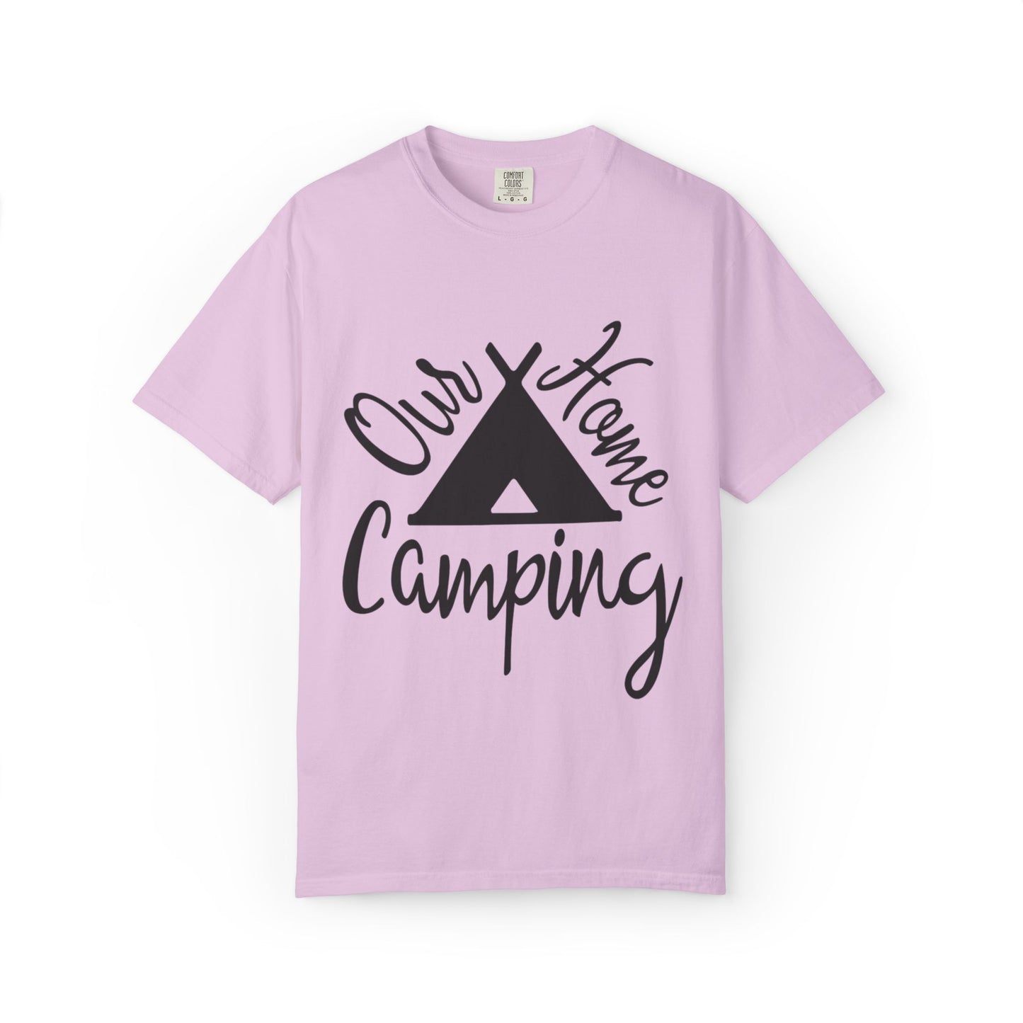 Our Home Camping Freedom Fighter Adventure Lovers Tee Nature Exploration Bonfire Travel Van Unisex Heavy Cotton T-Shirt