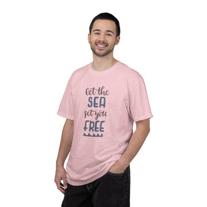 Let The Sea Set You Free Summer Tee Sunshine Days Ice Cream Camping Beachcombing Unisex Heavy Cotton T-Shirt