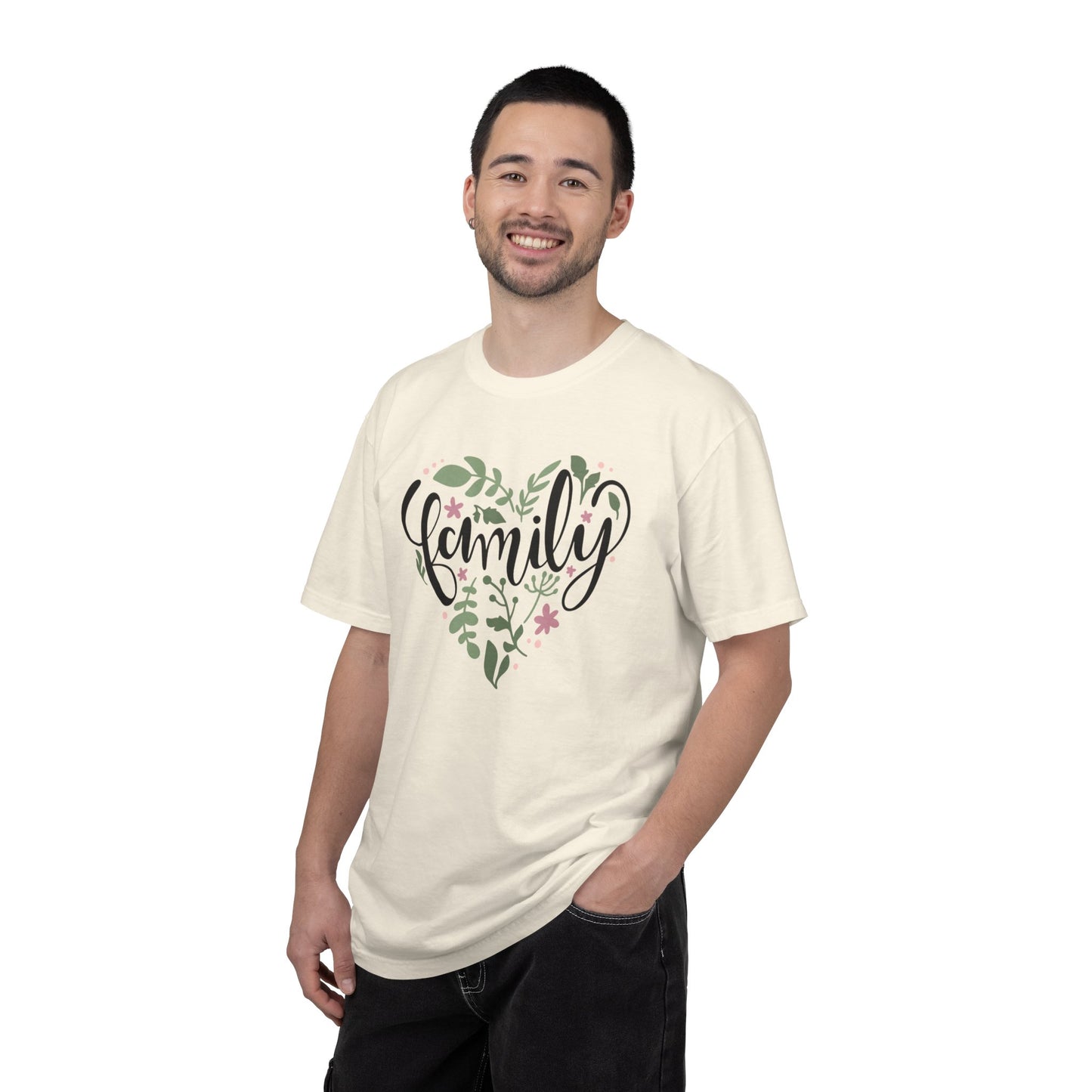Family Trendy Tee Hug Rainbow Passion Unconditional Soulful Connection Siblings Love Parents Unisex Heavy Cotton T-Shirt