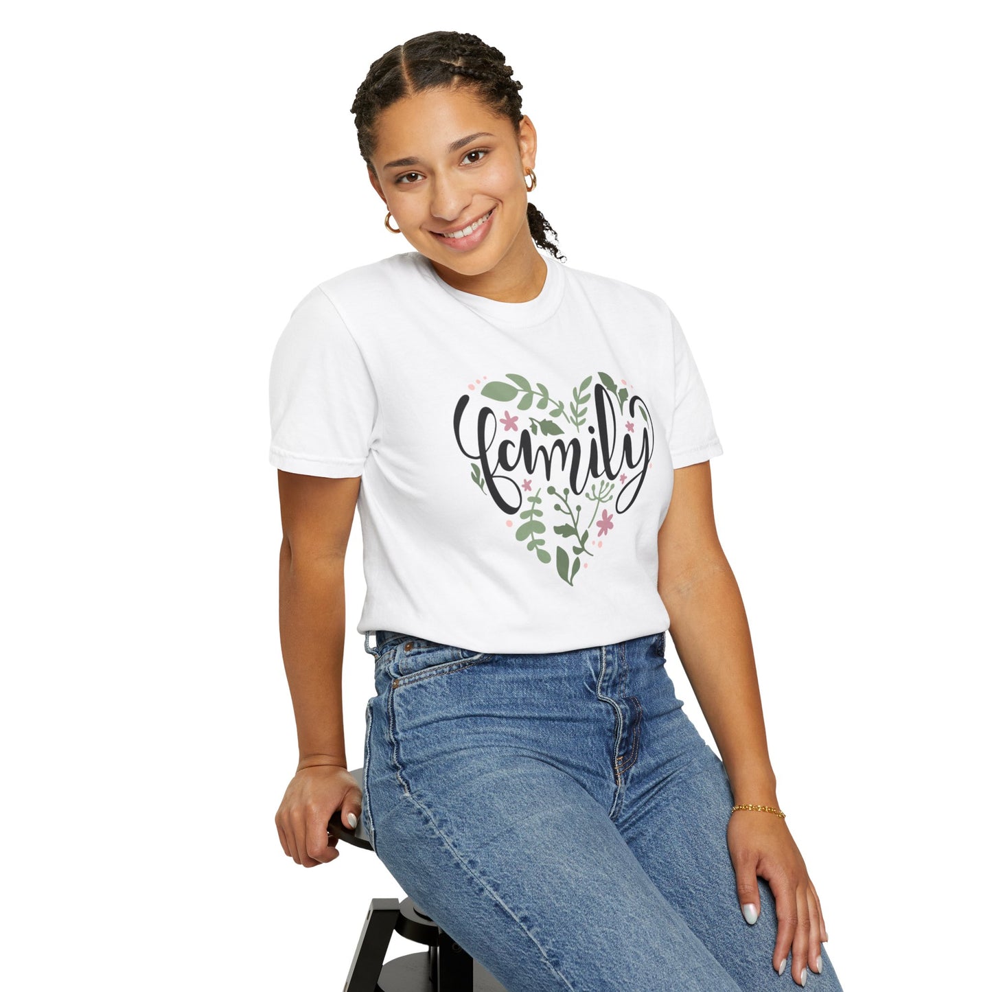 Family Trendy Tee Hug Rainbow Passion Unconditional Soulful Connection Siblings Love Parents Unisex Heavy Cotton T-Shirt