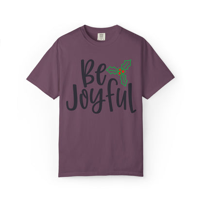 Be Joyful Festival Season Tee Twinkle Lights New Year Celebration Merry Christmas Noel Delight Unisex Heavy Cotton T-Shirt