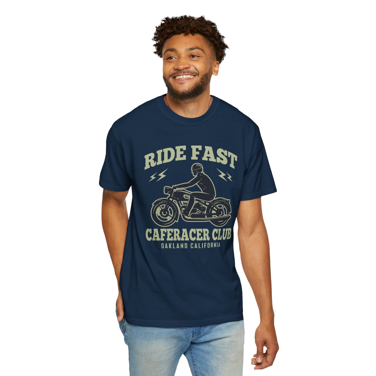 Thriller Ride Fast Caferacer Motorcycle Club Bike Lovers High-speed Adventure Bike Unisex Heavy Cotton T-Shirt