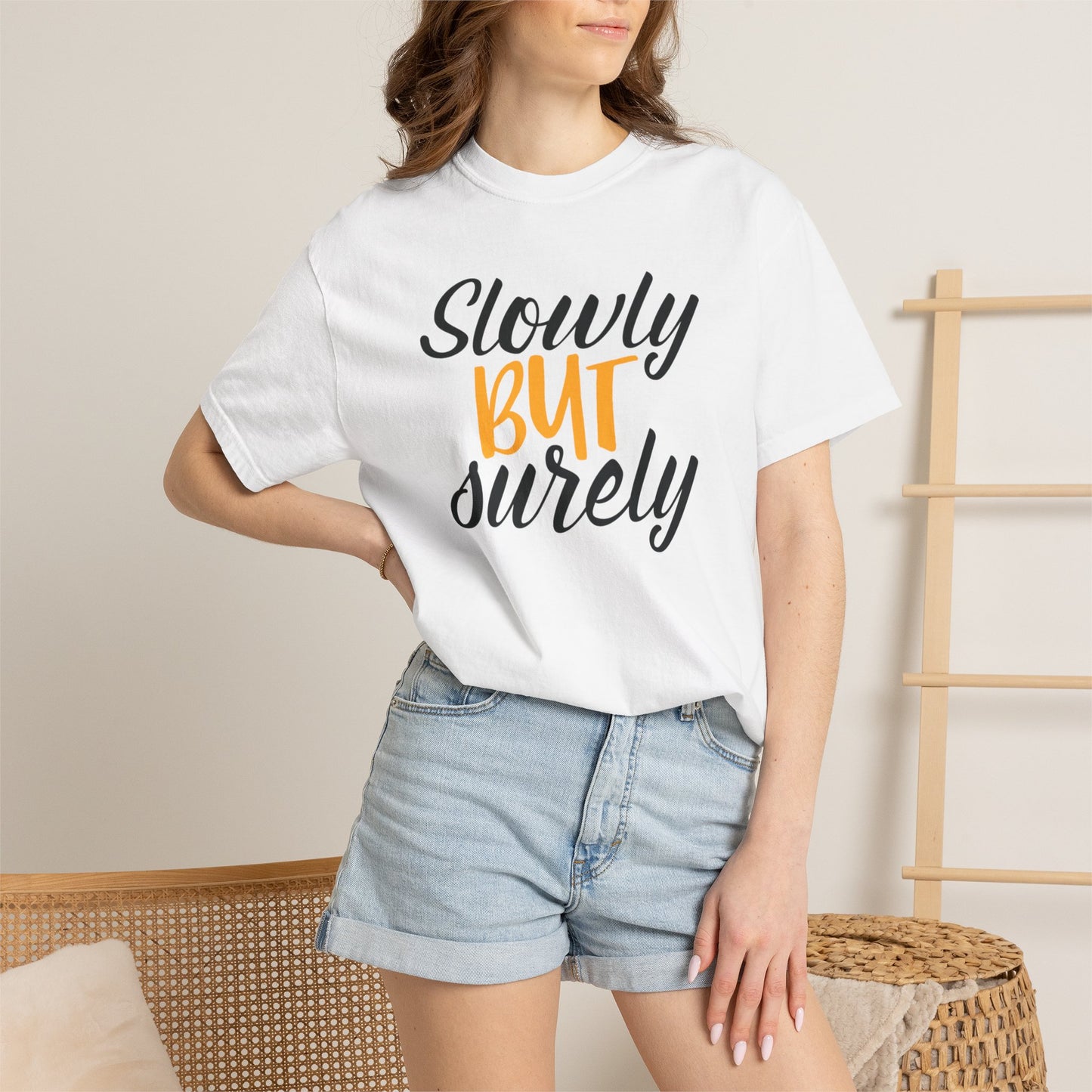 Slowly But Surely Embracing Challenges Tee Unbreakable Will Relentless Spirit Unyielding Determination Unisex Heavy Cotton T-Shirt