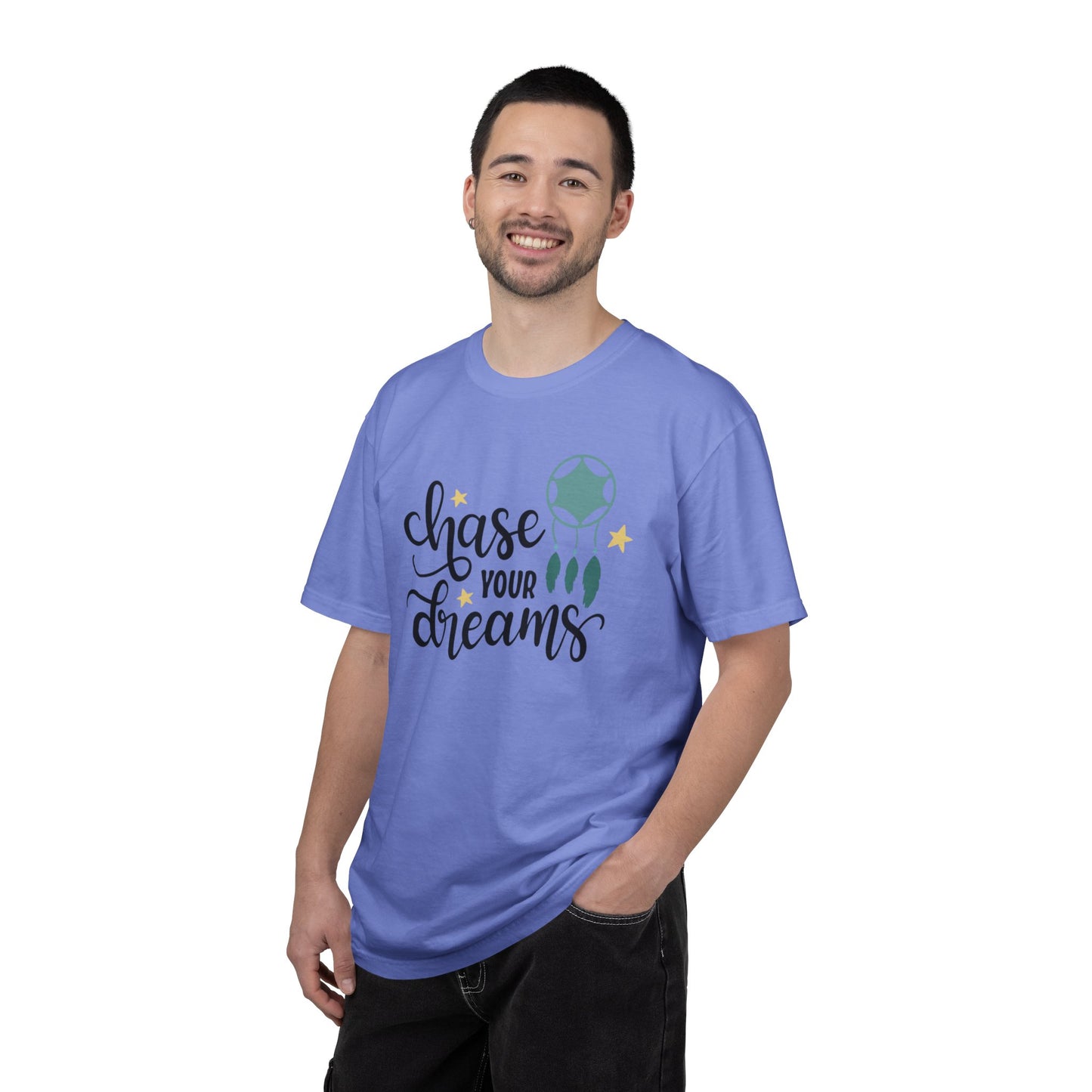 Chase Your Dreams Creativity Imagination Tee Determination Reach For The Stars Unisex Heavy Cotton T-Shirt