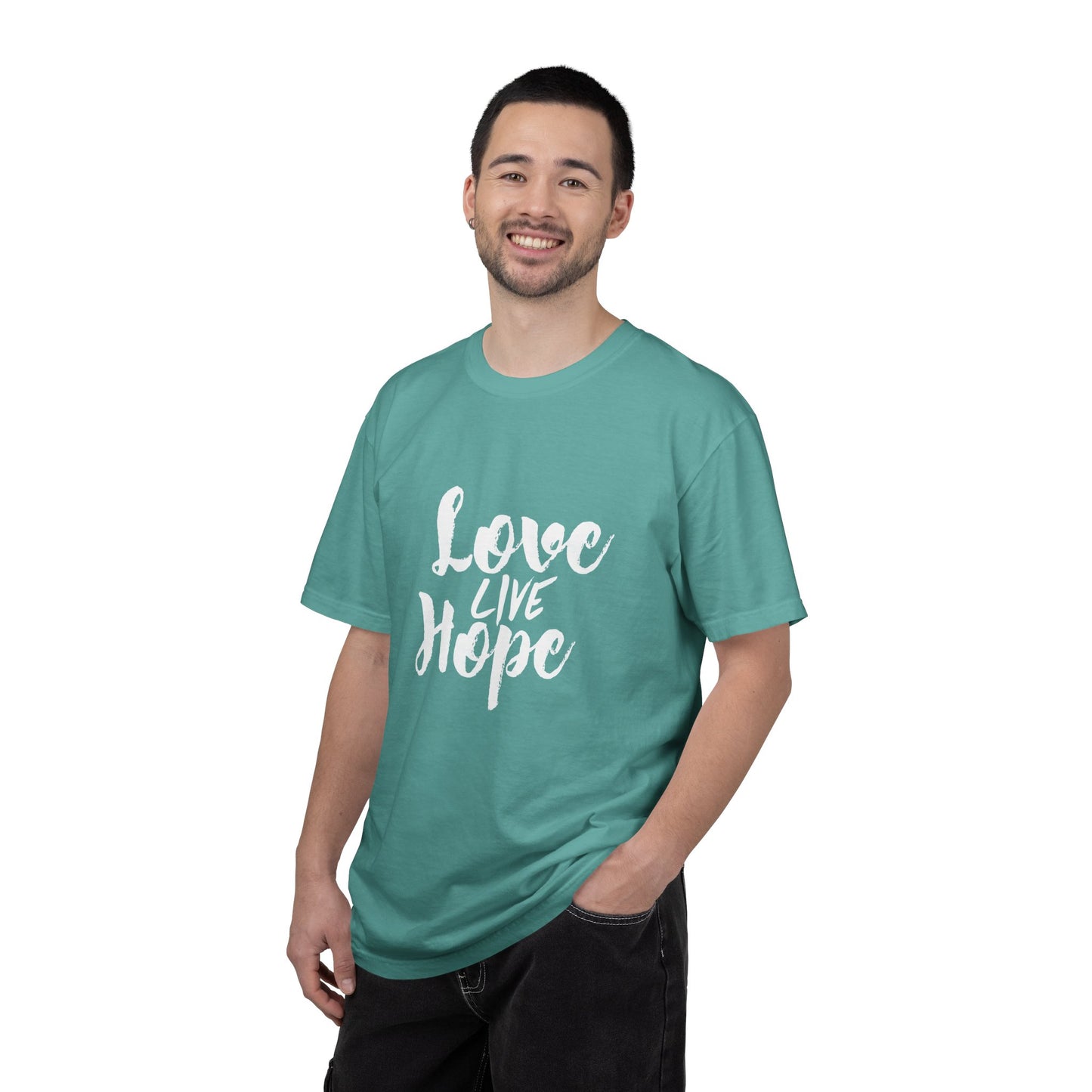 Love live hope Modern Tee Achievement Self-Improvement Unisex Heavy Cotton T-Shirt