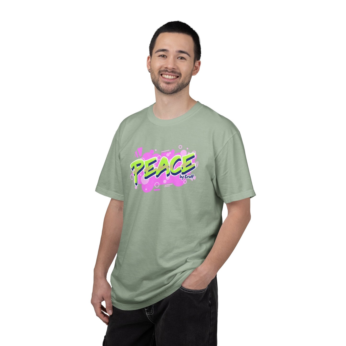 Graffiti Logo Maker Featuring Bubbly Graphics Unisex Heavy Cotton T-Shirt