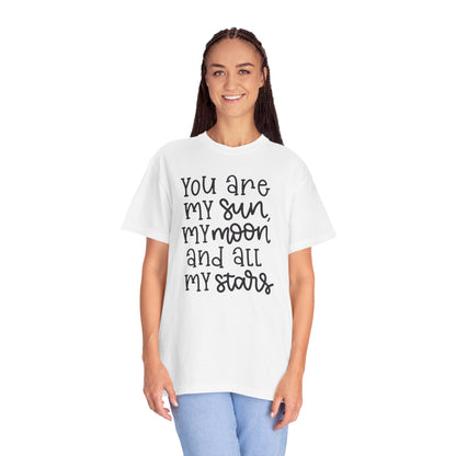 You Are My Sun My Moon And All My Stars Lovers Tee Hug Rainbow Passion Unconditional Soulful Connection Unisex Heavy Cotton T-Shirt