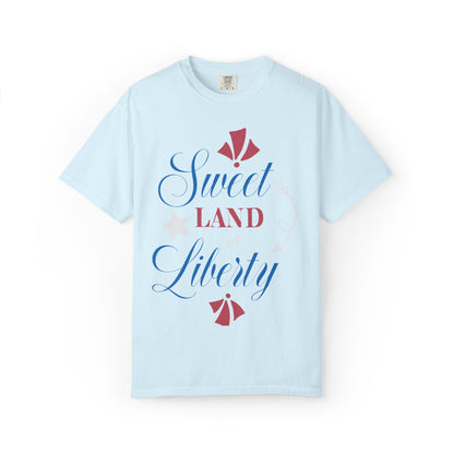 Sweet Land Of Liberty Equality American Values Country Love USA Flag Patriotic Tee Loyalty Fairness Unity Unisex Heavy Cotton T-Shirt