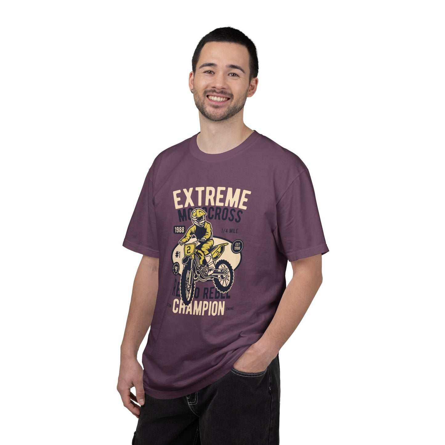 Extreme Champion Epic Trail Exploration Tee Thrill-Seeking Stunt Mastery Downhill Rush Unisex Heavy Cotton T-Shirt
