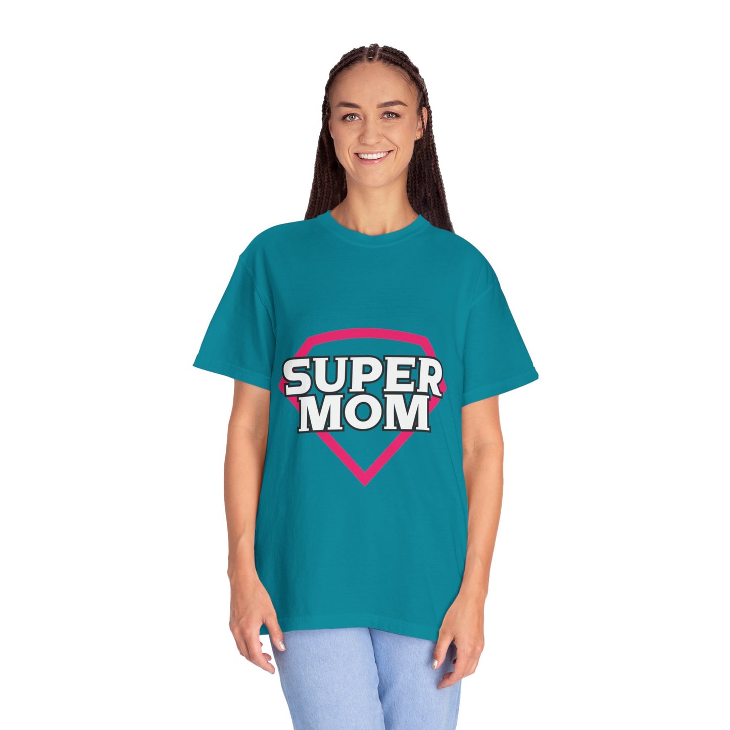 Cute Super Mom Motherhood Mama Love Master Multitasker Life Giver Wonder Woman Unisex Heavy Cotton T-Shirt