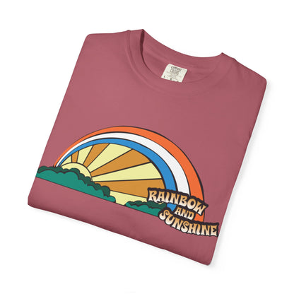 Rainbow And Sunshine Summer Trendy Tee Sunshine Days Ice Cream Summer Camp Beachcombing Anchor Unisex Heavy Cotton T-Shirt