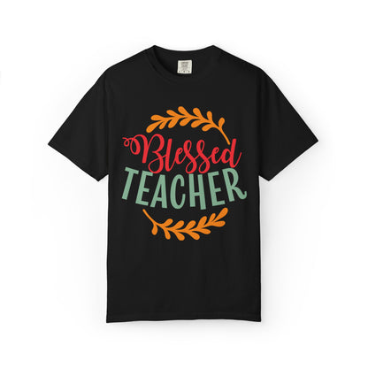 Blessed Teacher Role Model Supportive Learning Positive Reinforcement Moral Values Unisex Heavy Cotton T-Shirt