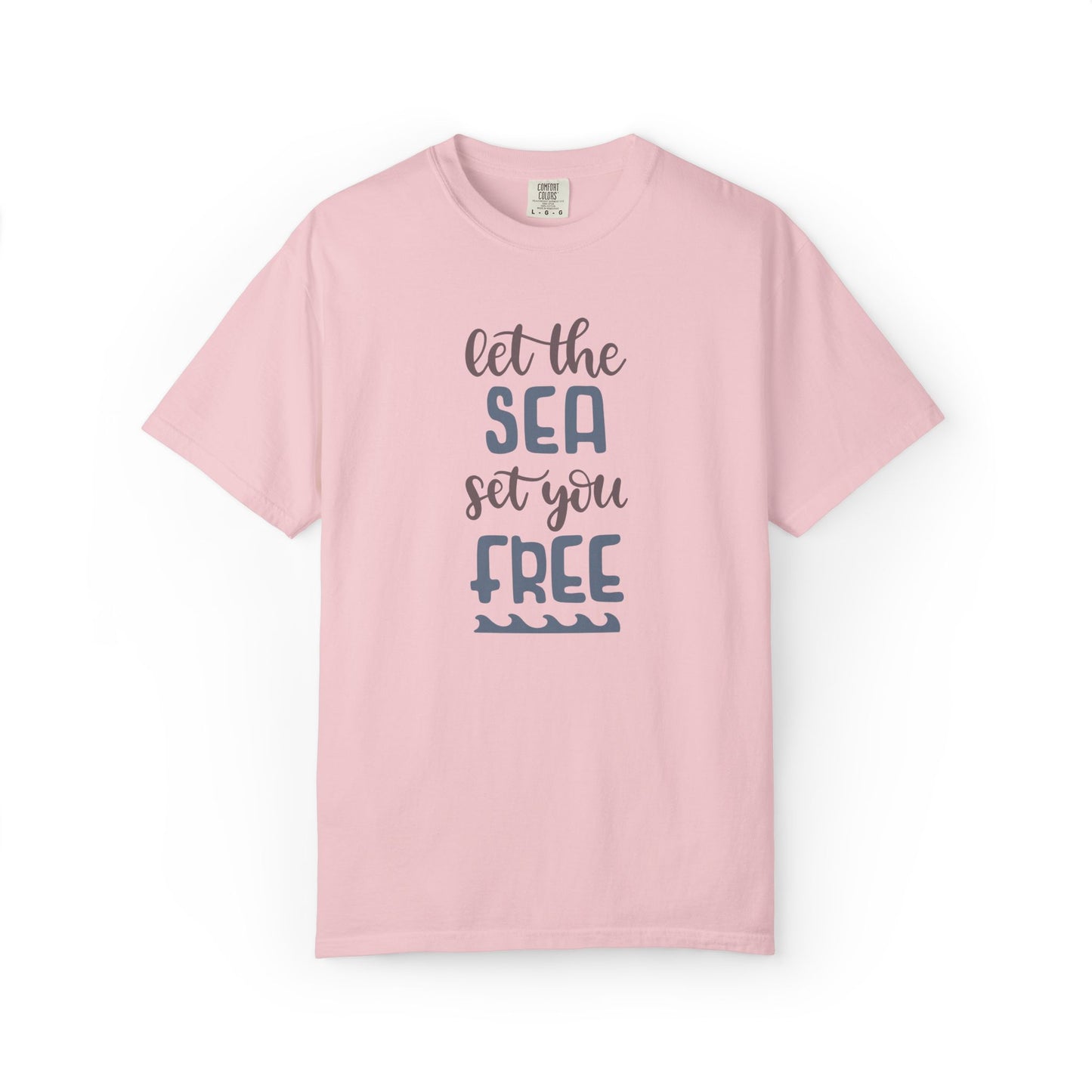Let The Sea Set You Free Summer Tee Sunshine Days Ice Cream Camping Beachcombing Unisex Heavy Cotton T-Shirt