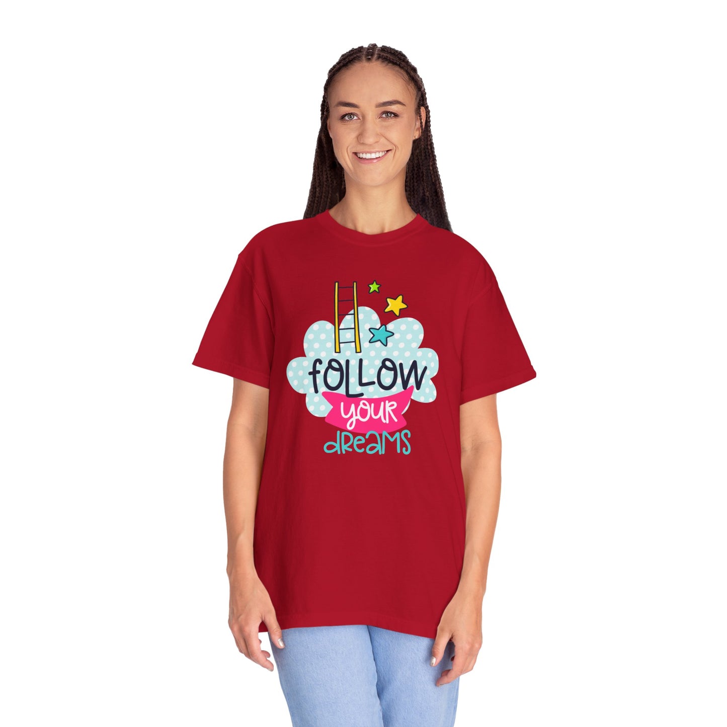 Follow Your Dreams Aspiration Determination Courage Night Wishes Unisex Heavy Cotton T-Shirt