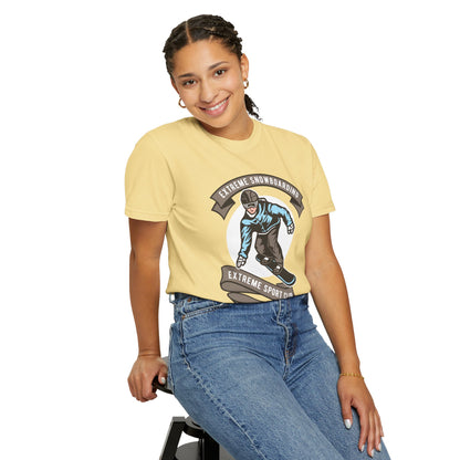 Extreme Snowboarding Sports Club Holly Jolly Winter Tee Wonderland Unisex Heavy Cotton T-Shirt