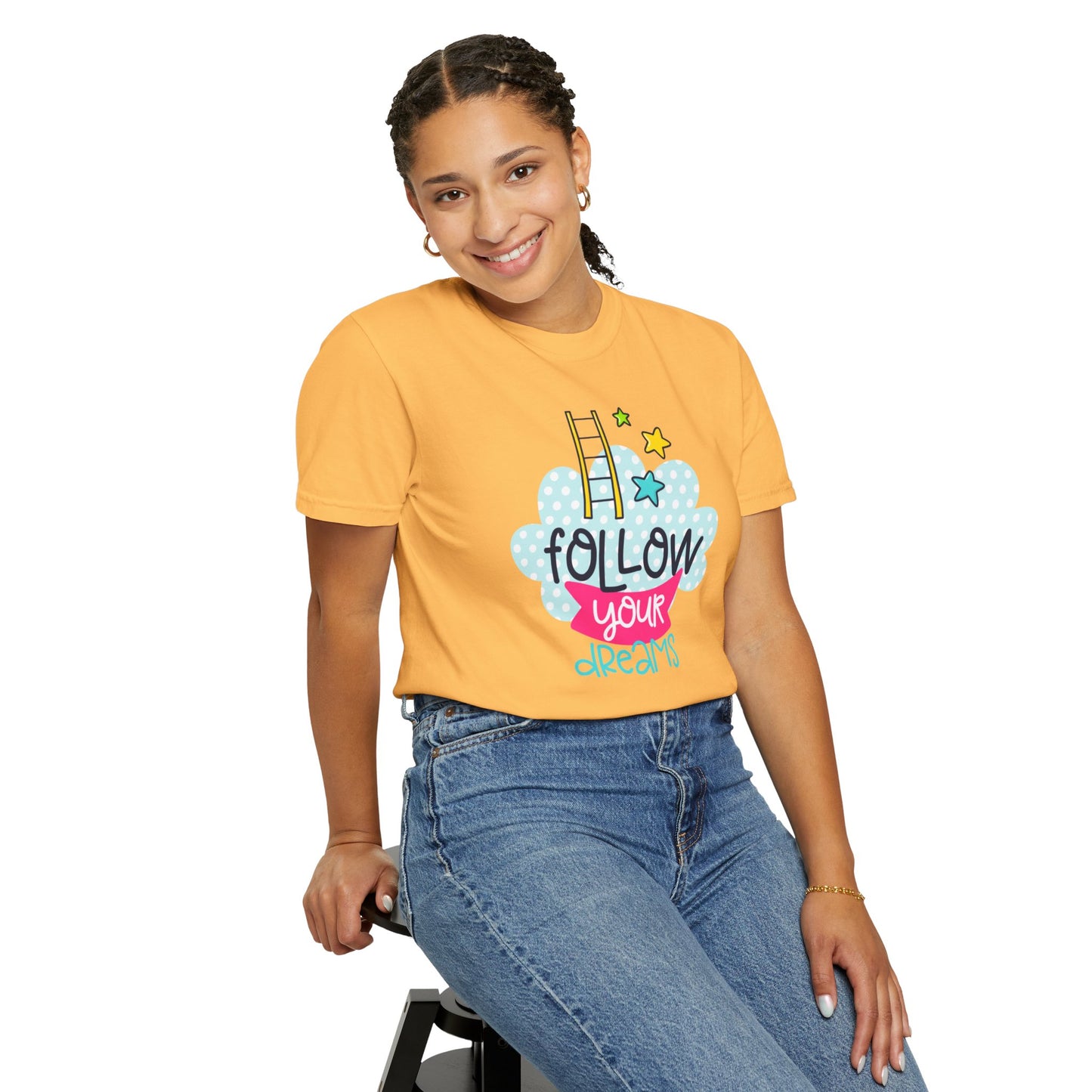 Follow Your Dreams Aspiration Determination Courage Night Wishes Unisex Heavy Cotton T-Shirt