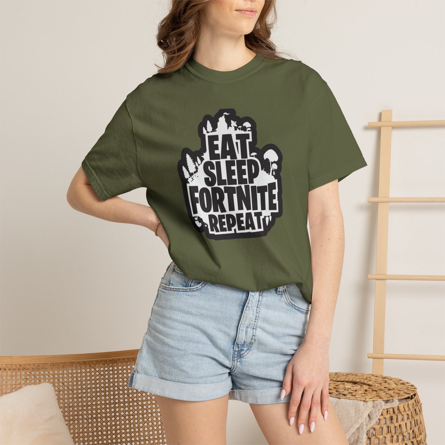 Eat Sleep Fortnite Battle Royale Squad Gameplay Passion Tee Solo Missions Social Gaming Unisex Heavy Cotton T-Shirt