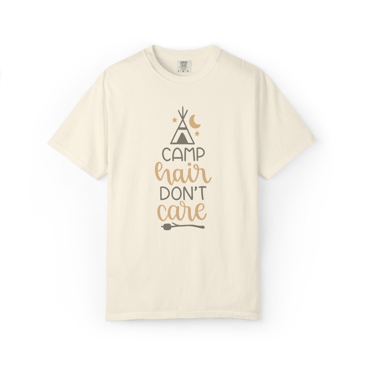 Camp Hair Don’t Care Adventure Mountain Tee Fun Activities Unisex Heavy Cotton T-Shirt