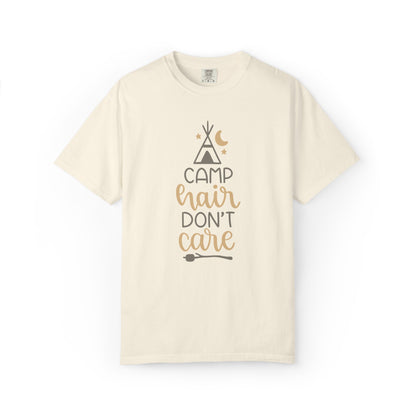 Camp Hair Don’t Care Adventure Mountain Tee Fun Activities Unisex Heavy Cotton T-Shirt